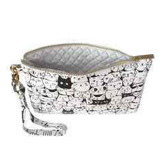 Lex Altern Makeup Bag White Cats