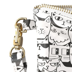 Lex Altern Makeup Bag White Cats