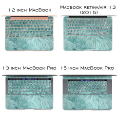 Lex Altern Vinyl MacBook Skin Blue Fur