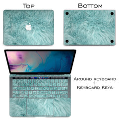 Lex Altern Vinyl MacBook Skin Blue Fur