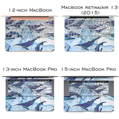 Lex Altern Vinyl MacBook Skin Blue Whales