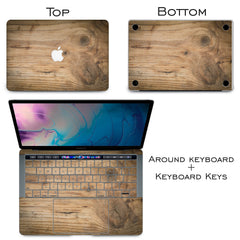 Lex Altern Vinyl MacBook Skin Pine Board