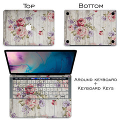 Lex Altern Vinyl MacBook Skin Vintage Bouquets