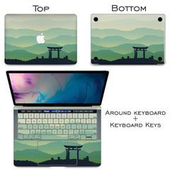 Lex Altern Vinyl MacBook Skin Japanese Landscape