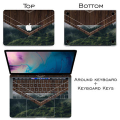 Lex Altern Vinyl MacBook Skin geometric Wood