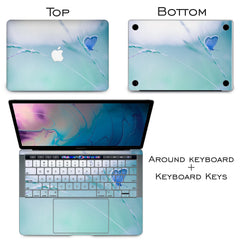 Lex Altern Vinyl MacBook Skin Blue Butterfly