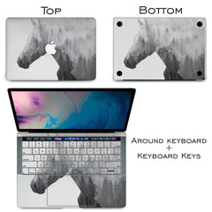 Lex Altern Vinyl MacBook Skin Foggy Horse