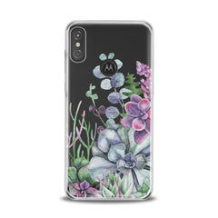 Lex Altern TPU Silicone Motorola Case Flowers Succulent