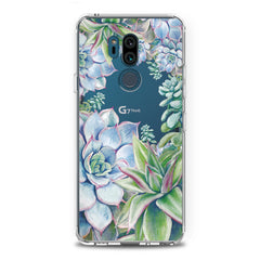 Lex Altern TPU Silicone LG Case Blue Succulent