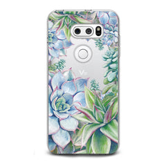 Lex Altern TPU Silicone LG Case Blue Succulent