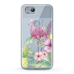 Lex Altern TPU Silicone Google Pixel Case Flamingo Tropical