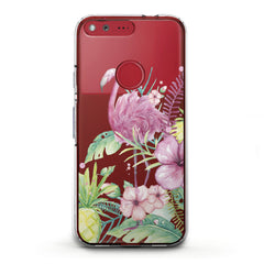 Lex Altern TPU Silicone Google Pixel Case Flamingo Tropical