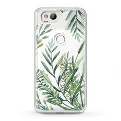 Lex Altern TPU Silicone Google Pixel Case Green Leaves