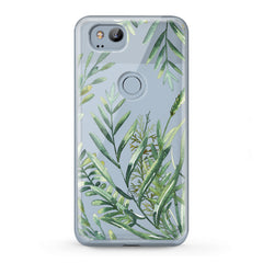 Lex Altern TPU Silicone Google Pixel Case Green Leaves