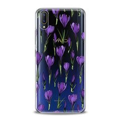 Lex Altern TPU Silicone VIVO Case Purple Flower Buds