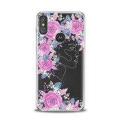 Lex Altern TPU Silicone Motorola Case Floral Feminine Portrait