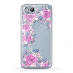 Lex Altern TPU Silicone Google Pixel Case Floral Feminine Portrait