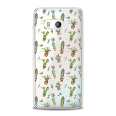 Lex Altern TPU Silicone HTC Case Cute Green Cactuses Plant