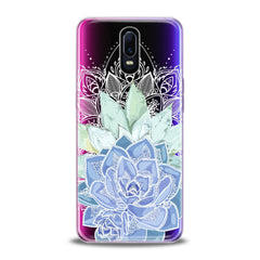 Lex Altern Blue Succulent Plant Oppo Case