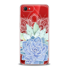 Lex Altern TPU Silicone Oppo Case Blue Succulent Plant