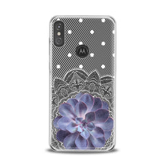 Lex Altern TPU Silicone Motorola Case Purple Succulent Plant