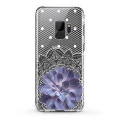 Lex Altern TPU Silicone Samsung Galaxy Case Purple Succulent Plant