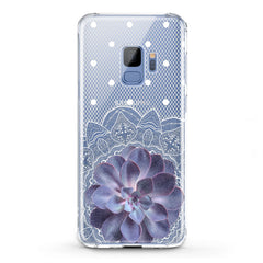Lex Altern TPU Silicone Samsung Galaxy Case Purple Succulent Plant