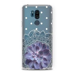 Lex Altern TPU Silicone LG Case Purple Succulent Plant