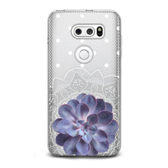 Lex Altern TPU Silicone LG Case Purple Succulent Plant