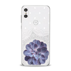 Lex Altern TPU Silicone Motorola Case Purple Succulent Plant