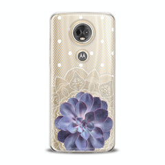 Lex Altern TPU Silicone Motorola Case Purple Succulent Plant