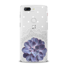 Lex Altern TPU Silicone OnePlus Case Purple Succulent Plant