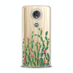 Lex Altern TPU Silicone Motorola Case Red Cacti Flowers