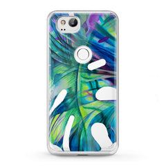 Lex Altern TPU Silicone Google Pixel Case Green Monstera