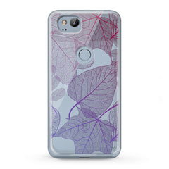 Lex Altern TPU Silicone Google Pixel Case Purple Leaves