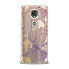 Lex Altern TPU Silicone Motorola Case Purple Leaves