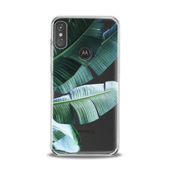 Lex Altern TPU Silicone Motorola Case Green Tropical Leaves