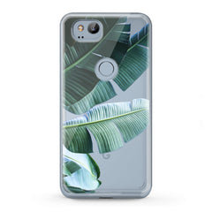 Lex Altern TPU Silicone Google Pixel Case Green Tropical Leaves