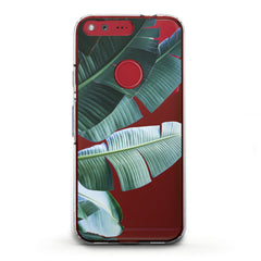 Lex Altern TPU Silicone Google Pixel Case Green Tropical Leaves