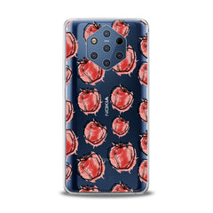 Lex Altern TPU Silicone Nokia Case Red Drawing Apple