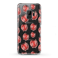 Lex Altern TPU Silicone Samsung Galaxy Case Red Drawing Apple