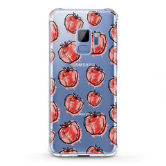 Lex Altern TPU Silicone Samsung Galaxy Case Red Drawing Apple