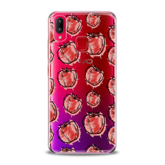 Lex Altern TPU Silicone VIVO Case Red Drawing Apple