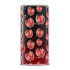 Lex Altern TPU Silicone VIVO Case Red Drawing Apple