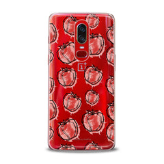 Lex Altern TPU Silicone OnePlus Case Red Drawing Apple