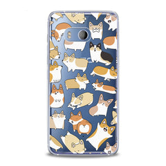 Lex Altern TPU Silicone HTC Case Corgi Puppies