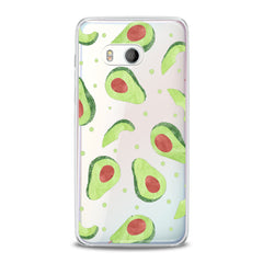 Lex Altern TPU Silicone HTC Case Green Avocado Pattern