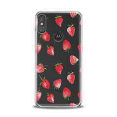 Lex Altern TPU Silicone Motorola Case Painted Strawberries