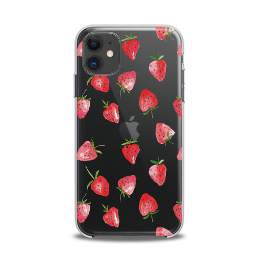 Lex Altern TPU Silicone iPhone Case Painted Strawberries