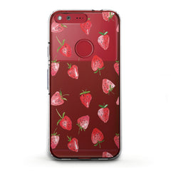 Lex Altern TPU Silicone Google Pixel Case Painted Strawberries